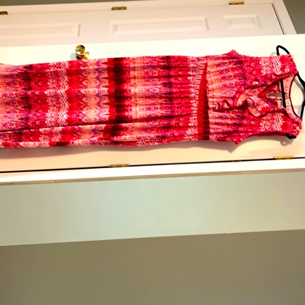 Plus size pink maxi dress